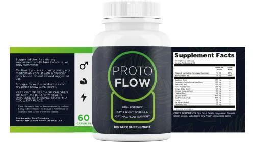 ProtoFlow bottle with botanical ingredients
